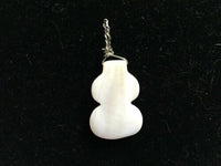 Natural White Shell Carved Snowman Pendant