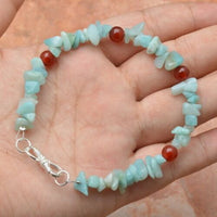 Natural Multicolor Gemstone Beaded 7 Inch Bracelets