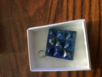 natural gemstone square pendants with crystals