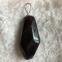 Natural Amethyst Gemstone Freeform Tumbled Pendant