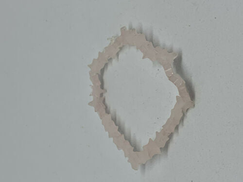 Natural Rose Quartz Gemstone Carved Star Beaded Stretch Bracelet