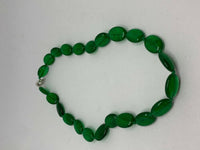 Natural Emerald Gemstone Ovals Beaded Necklace