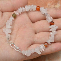 Natural Multicolor Gemstone Beaded 7 Inch Bracelets