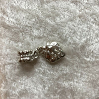 cute silvertone strawberry pendant