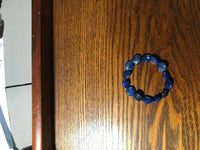 natural lapis gemstone carved heart beaded link necklace