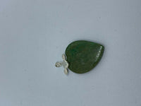 Natural Ruby in Fuchsite Gemstone Carved Heart Sterling Silver Pendant