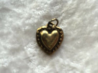 Dainty Gold Tone heart within Heart Pendant