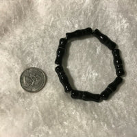 Natural Black Onyx Gemstone Bottles Beaded Stretch Bracelet
