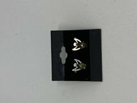 Natural Baltic Amber Gemstone Sterling Silver Angel Stud Earrings