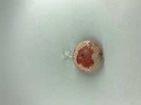 natural pink coral gemstone carved flower pendant