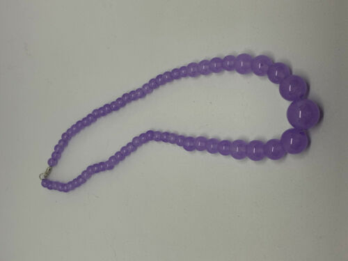 Natural Amethyst Gemstone Graduated Beaded Necklace