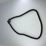 natural obsidian gemstone macrame beaded necklace and bracelet