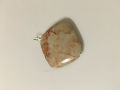 natural redline marble gemstone carved diamond pendant