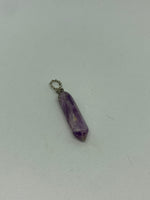 Natural Amethyst Gemstone Double Terminated Point Pendant