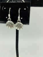 Silvertone Basketball Charm Dangle Earrings with Sterling Silver Hooks