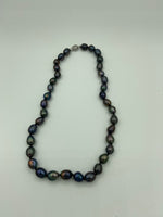 Natural Black Rice Pearl Beaded Necklace