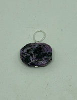Natural Charoite Gemstone Faceted Freeform Octagon Pendant