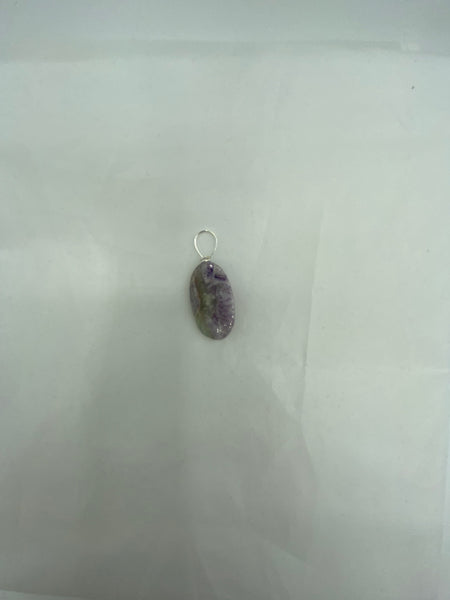 Natural Charoite Gemstone Oval Pendant