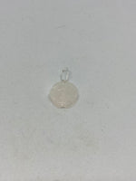 Natural Clear Quartz Gemstone Small Carved Rose Pendant