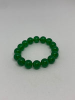 Natural Emerald Gemstone 12 MM Round Beaded Stretch Bracelet