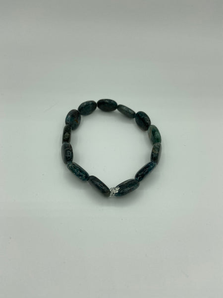 Natural Kambaba Jasper Gemstone Dainty Ovals Beaded Stretch Bracelet