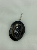 Natural Labradorite Gemstone Small Faceted Oval Pendant