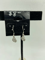 Silver Ladybug Charm Dangle Earrings Choose Silvertone or Sterling Silver Hooks