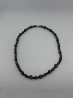 Natural Magnetic Hematite Gemstone Barrels and Cubes Beaded Necklace