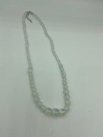 Natural Moonstone Gemstone Faceted Graduated Beaded Adjustable Necklace