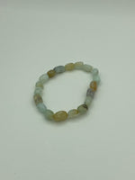 Natural Multicolor Tourmaline Gemstone Small Tumbled Beaded Stretch Bracelet