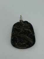 Natural Gold Sheen Obsidian Gemstone Carved Dragon Pendant