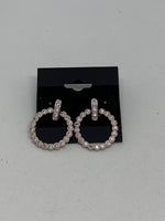 Natural Pink Sapphire Gemstone Flower Sterling Silver Dangle Earrings