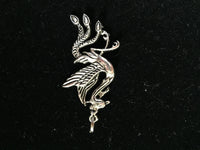 Silver Tone Mythical Phoenix Charm or Pendant