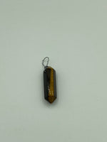 Natural Tiger Eye Gemstone Double Terminated Point Pendant